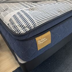 Bed & Boxspring + Duvet  