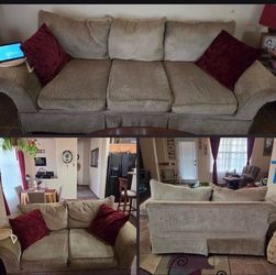 Sofa and loveseat