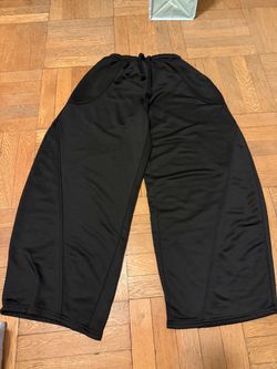 Black Wide-Leg Sweats