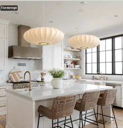 Pandaluna 23.6in Imitation Silk Pendant Light White