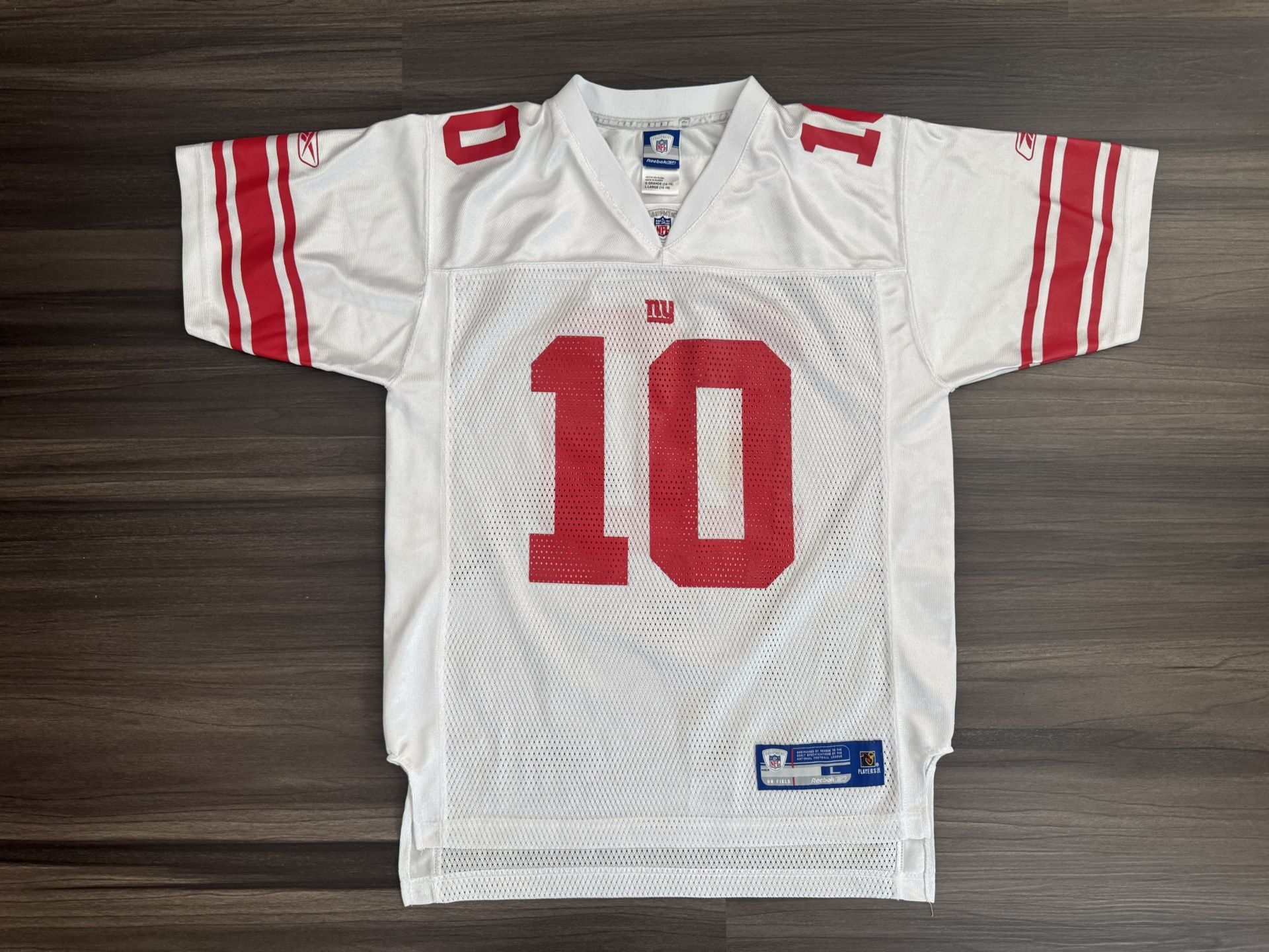Reebok Eli Manning #10 New York Giants Away Mesh Jersey Youth Large 14-16
