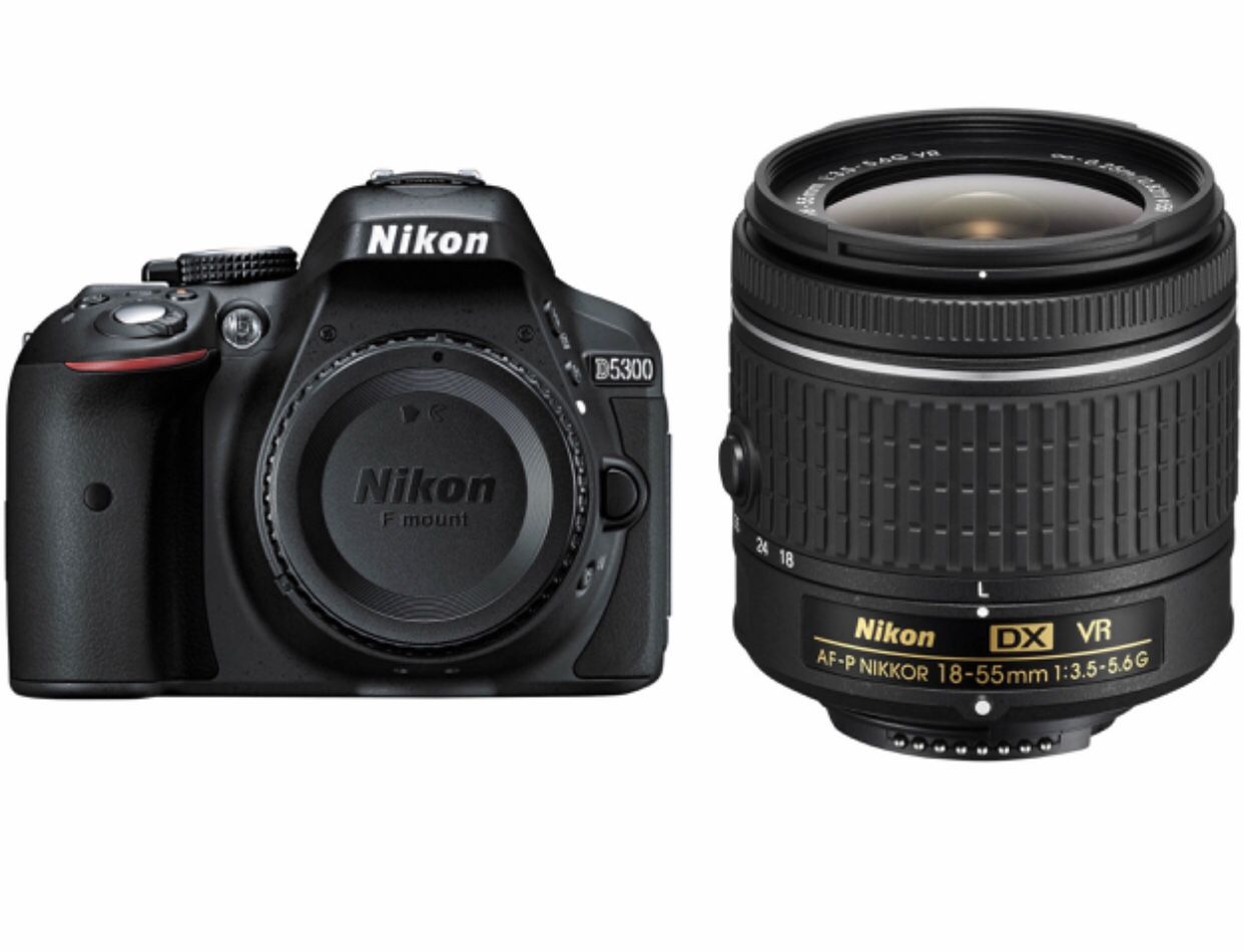 Nikon d5300 camera and 2 lenses!