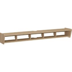 Wide Wood Monitor Desk Organizer Shelf