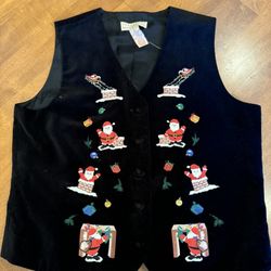 Woman’s Vintage Christmas Telluride Ugly Vest Shipping Available 