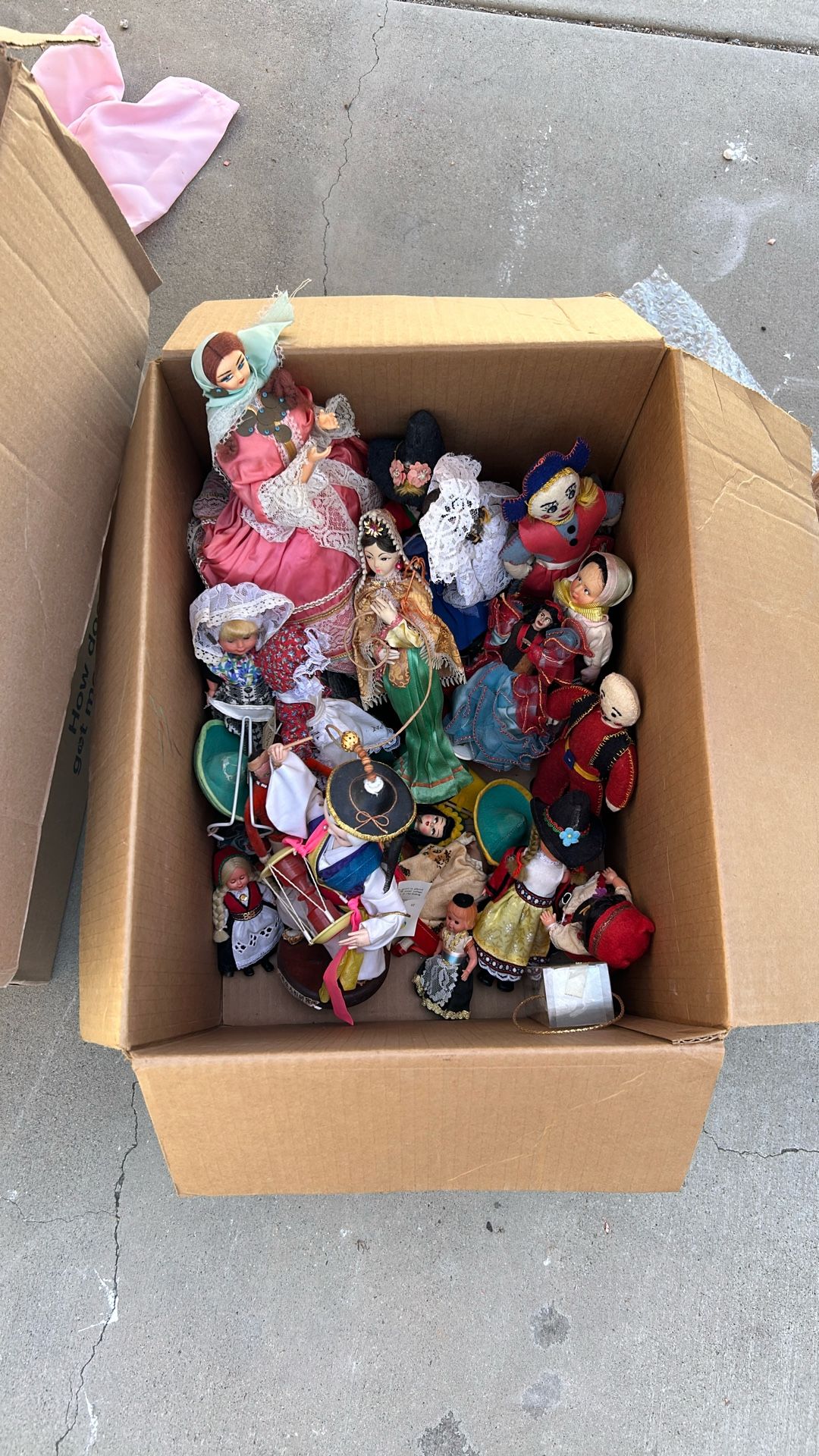 Box Of Vintage International Dolls
