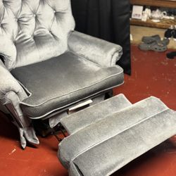 Light Blue Recliner 