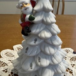 Vintage Santa Christmas Tree Music Box Japan