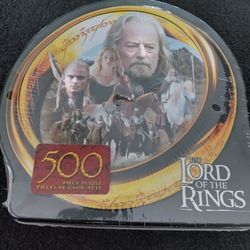 New / Sealed/ Lord of the Rings Flight of Plainsmen 500 pc Puzzle 2003, In Tin Box.