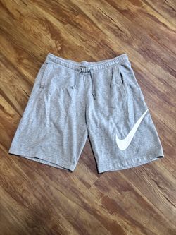 Nike Basketball Men’s Large Gray Athletic Sweat Shorts Gym Training Fitness