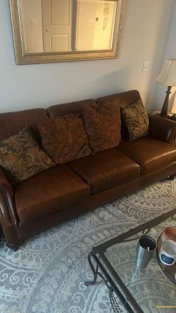 ETHAN ALLEN LEATHER COUCH FOR SALE
