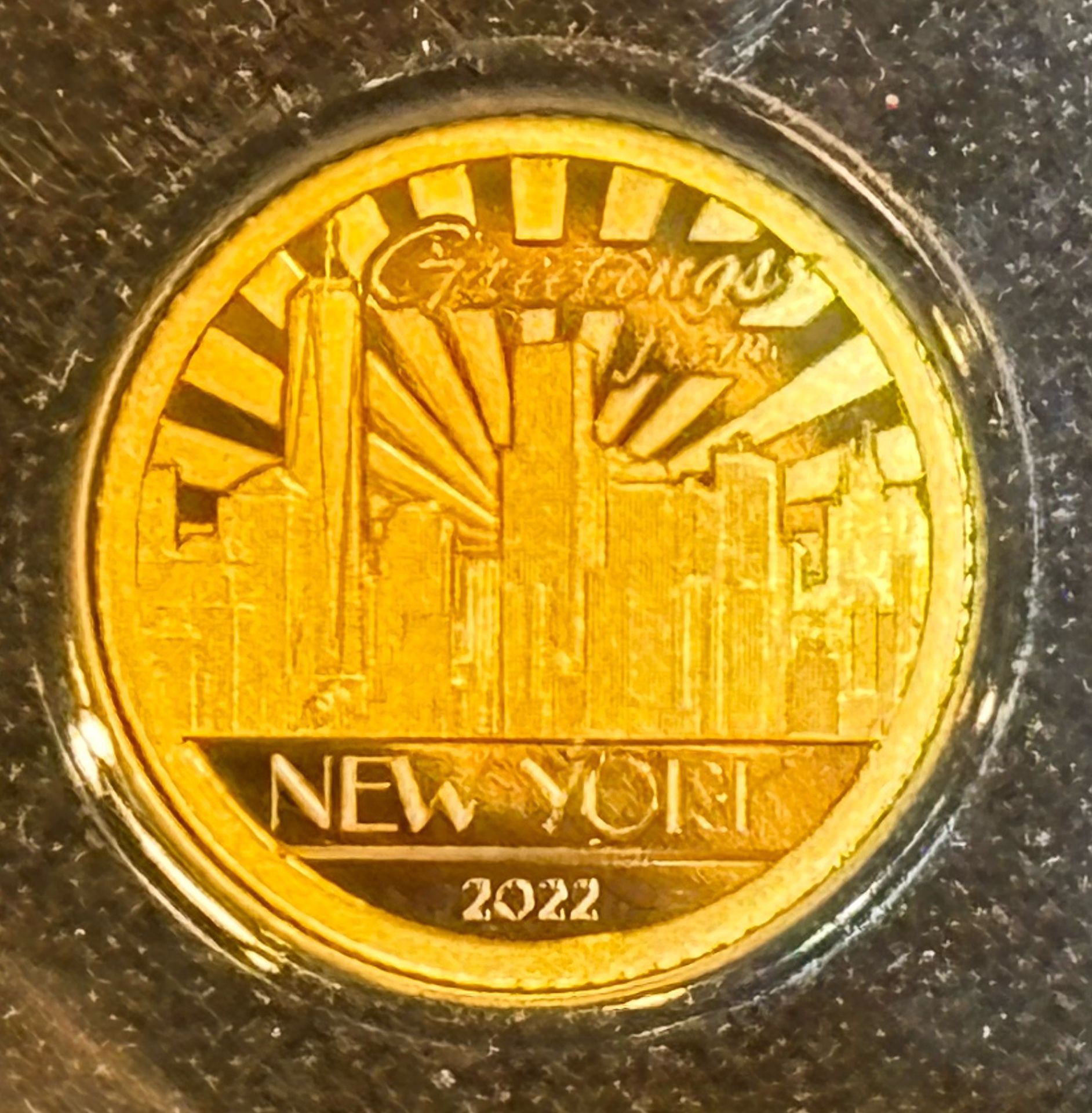 1/2 G Of 24 Karat Gold Coin From The Cook Islands