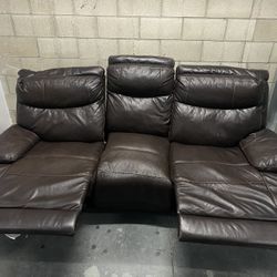 Brown Double Recliner Couch
