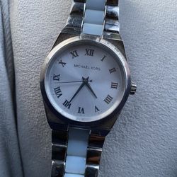 Michael Kors Channing Women s Silver and Blue Luxury Quartz