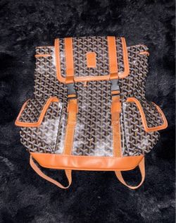 Goyard Backpack with Tan Leather Trim