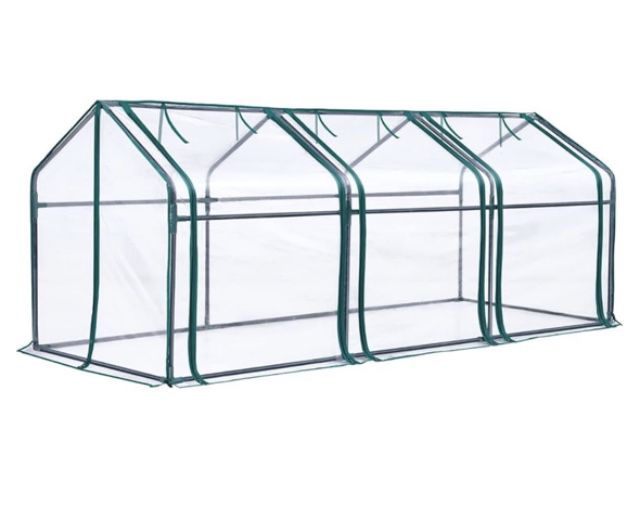 Quictent Portable Mini Cloche Greenhouse w/ Elevated Bottom, Reinforced High Light Transmission Waterproof UV-Resistant Hot House for Indoor Outdoor, 
