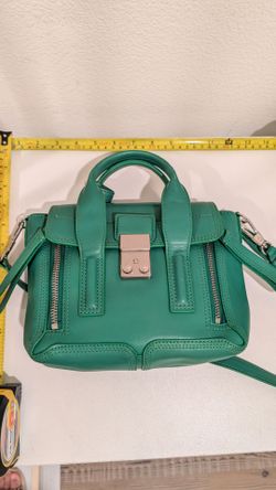 3.1 Phillip Lim Mini Pashli Satchel in green leather.