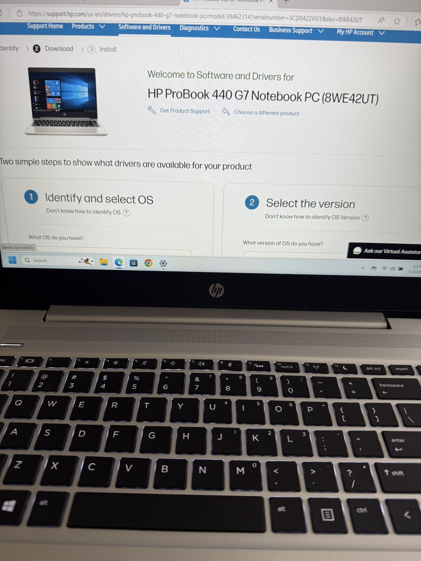 Computer HP ProBook 440 G7 Laptop, 14”FHD(1920x1080), Intel Core i5-10310 1.6GHz up to 4.4GHz, 8GB RAM, 238GB SSD, Backlit Keyboard, Webcams, Win11