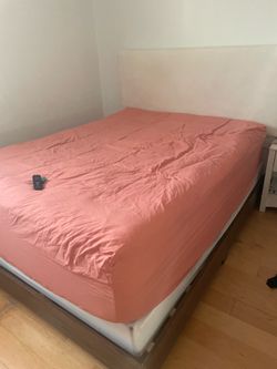 Full bed with mattress and bed frame