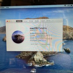 2012 Apple MacBook Pro 8GB RAM 256GB SSD 13.3” Screen macOS Catalina SuperDrive Webcam WiFi