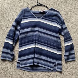 Medium Blue Striped Sweater