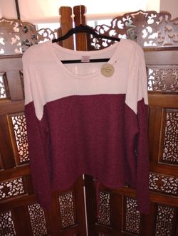 Pink And Burgundy Long Sleeve Shirt 