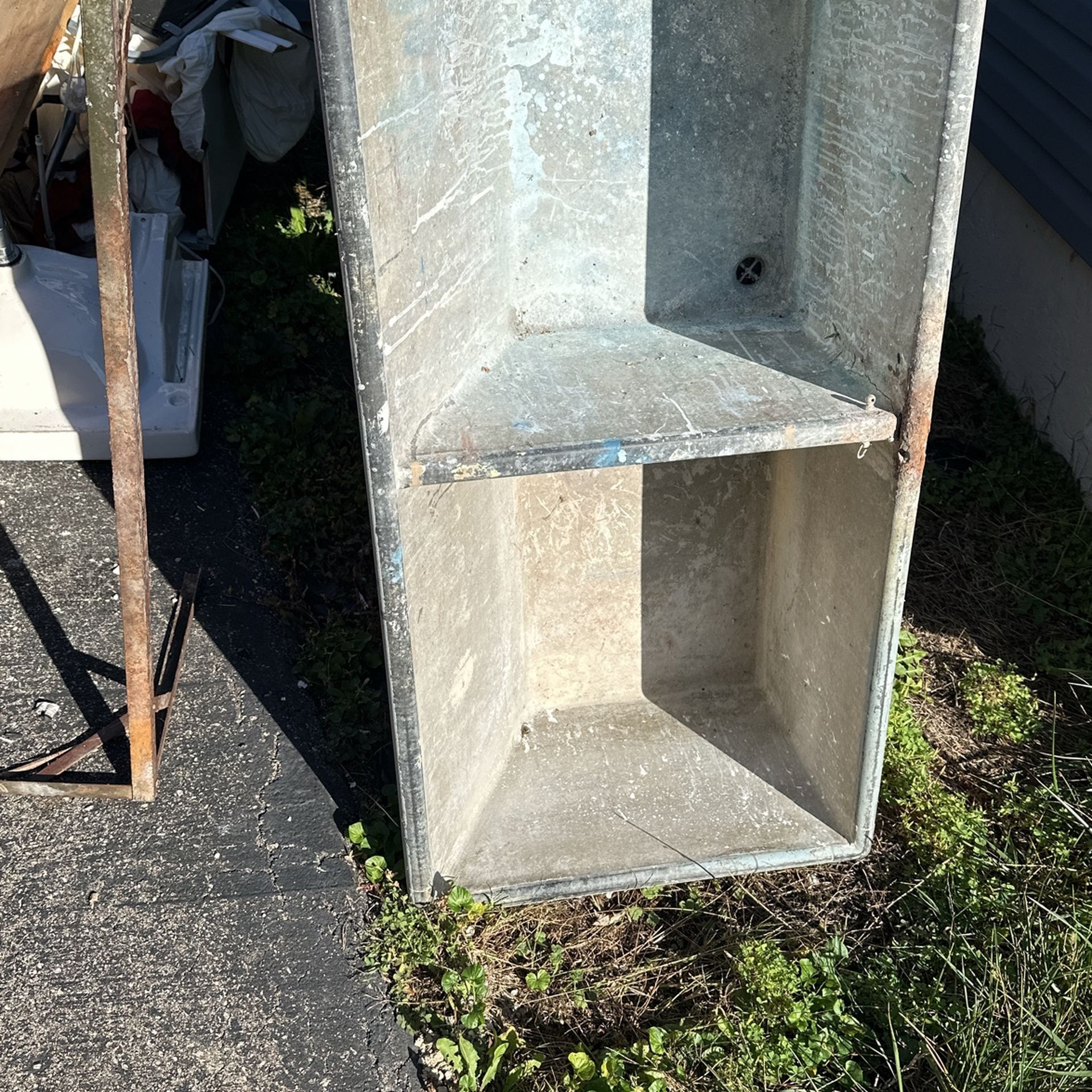 Vintage Concrete Double Utility Sink