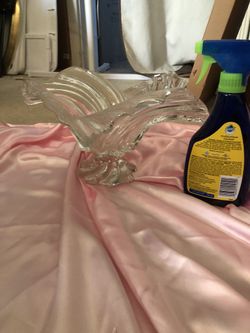 Glass candy dish