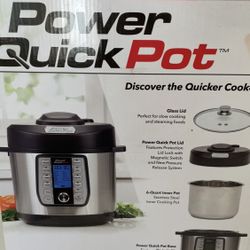 POWER QUICK POT 6 Quart 1200 Watt Stainless 8 in 1 One Touch Multi Cooker  NEW!!