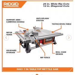 Ridged Tile Saw