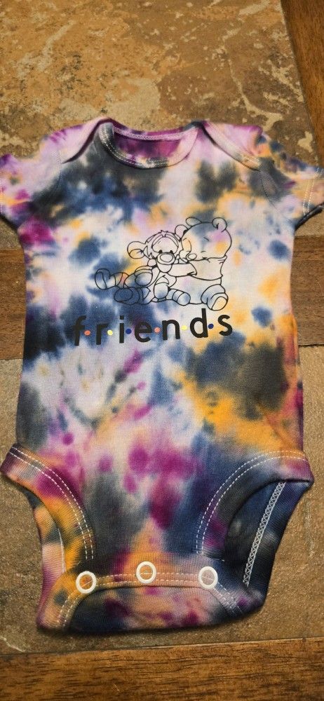 Newborn Friends Custom Tie Dye Onesie