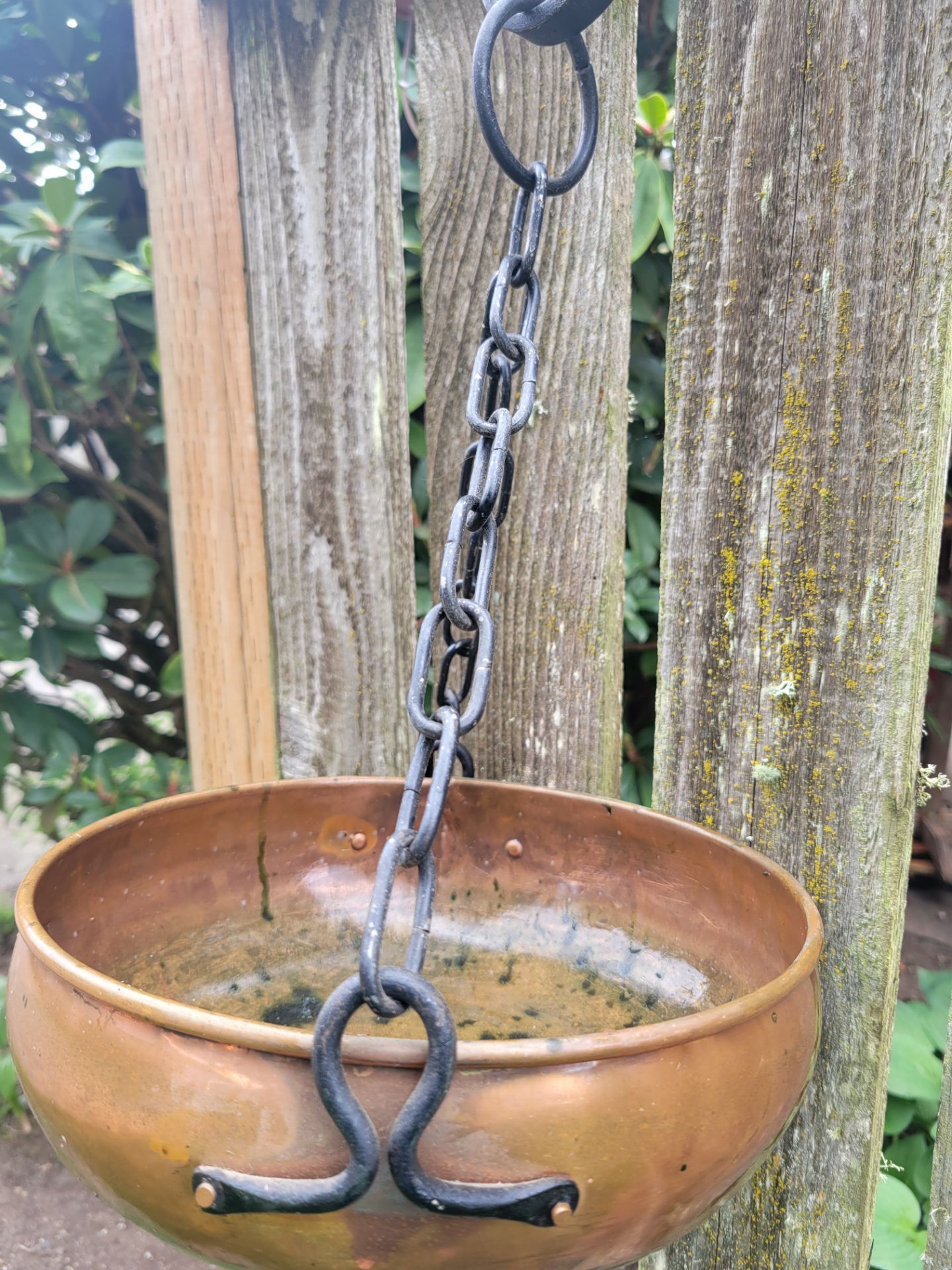 Hanging copper pot, vintage