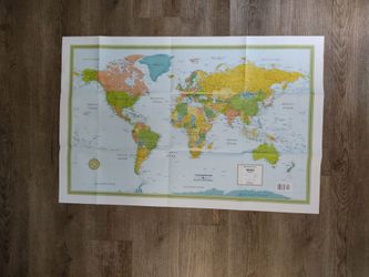 World Map For Sale (32"x 21")