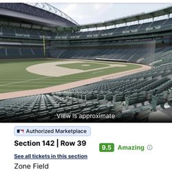 Mariners Tickets (2) For 5/10