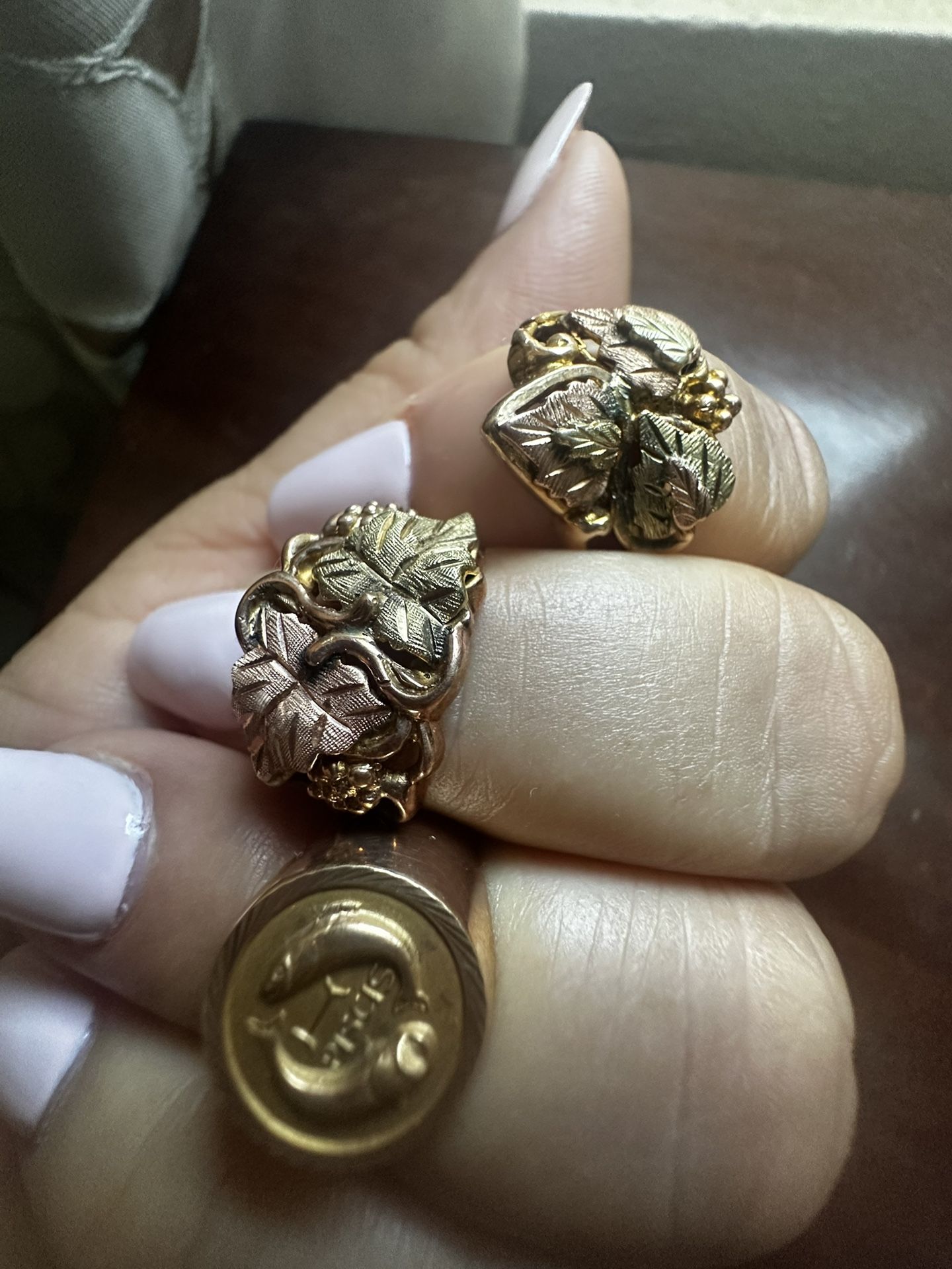 Gold Ring 14 K $280 Each Or $750.all