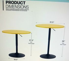 Round Bar TABLE YELLOW