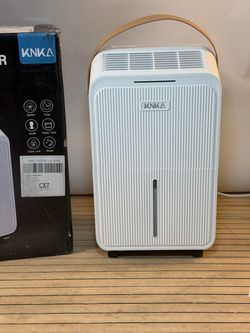 KNKA 2500 Ft² Max 34 Pints Dehumidifier with Drain Hose, White Dehumidifiers for Home, Bedroom, Bathroom, Large Room, Three Modes, Intelligent Humidi