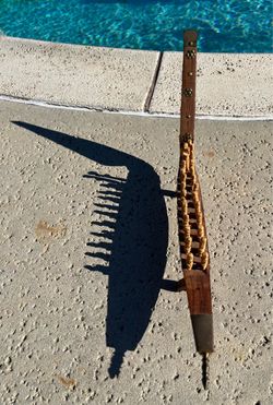 Rare Handcrafted Chundan Vallam Indian Boat, Wood w/Brass Accents, Art Sculpture Decor