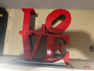 LEGO Art LOVE Sign 31211 – Built Display Model (Robert Indiana Inspired)