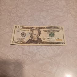 2017A $20 Bill with* notePK series uncommon!