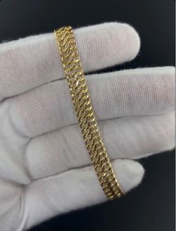 14k Gold-Tone Double Curb Link Chain Bracelet