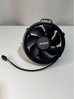 AMD CPU Fan with Heatsink 4-Pin Aluminum/Plastic Cooler Black/Silver
