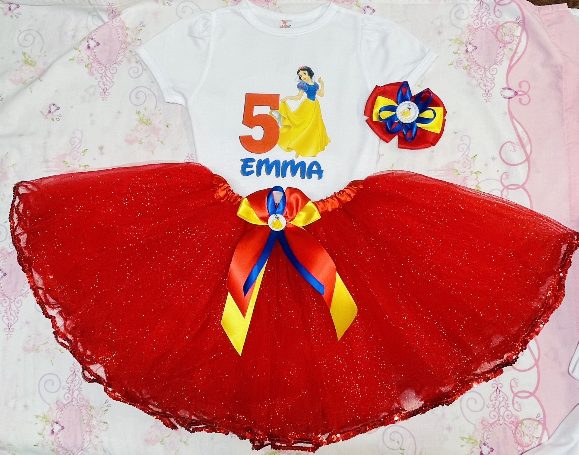 Snow White 5th Birthday Tutu Dress Personalized