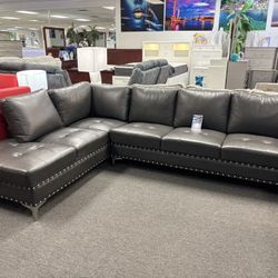 Gray L-shaped Sectional W/ LED Lights For Sale (furniture Assembly)