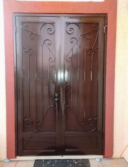 Wrought Iron Double Security Door