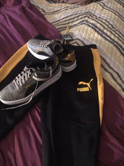 Puma joggers and shoes