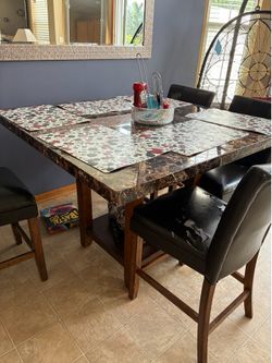 Dining table and chairs