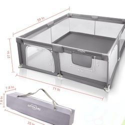 OTTOLIVES Extra Large Playpen 71x59 Inch 