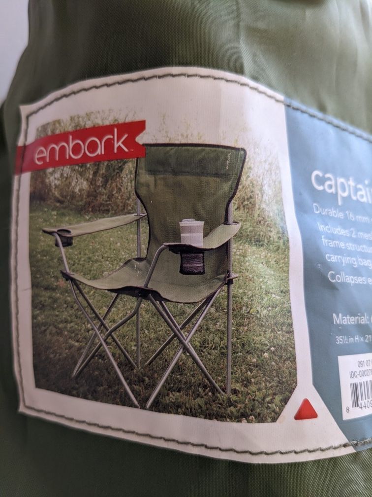 EMBARK OVERSIZED CAPTAIN OUTDOOR CAMPING CHAIR.