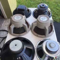 Various Guitar And Stereo Speakers 