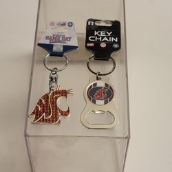 2 Washington State Cougars Keychains